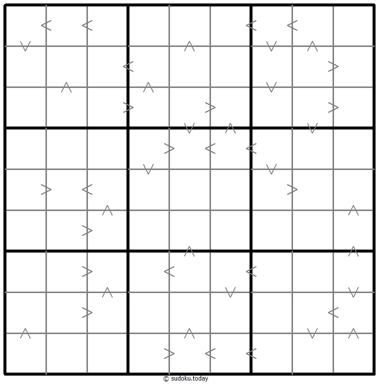 Greater Than Kropki Sudoku