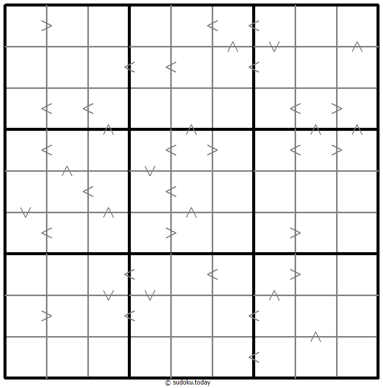 Greater Than Kropki Sudoku
