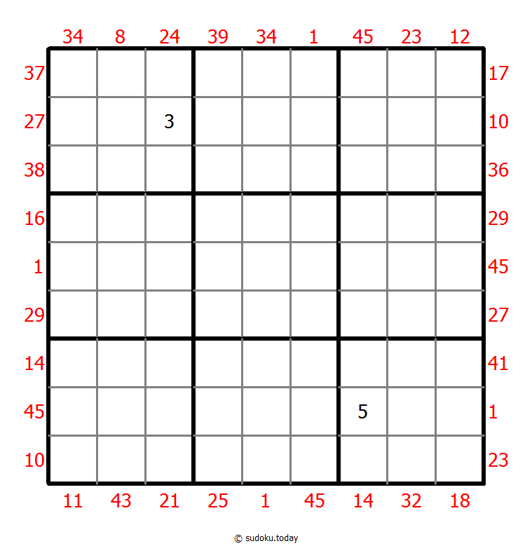 X Sums Sudoku