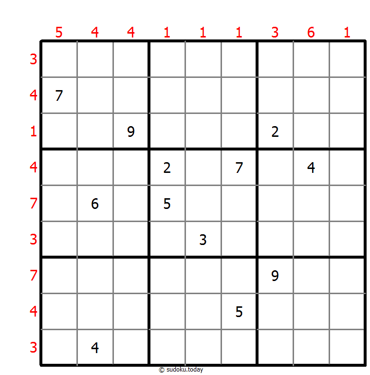 Sudoku de diferencia de bordes Dia 27 de octubre de 2025