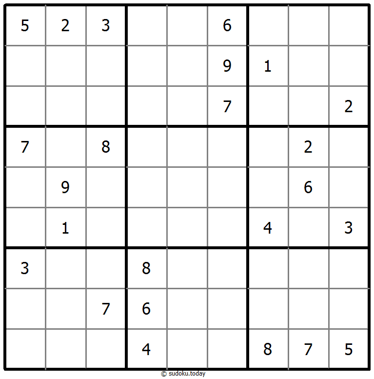 Sudoku clásico Dia 27 de octubre de 2025