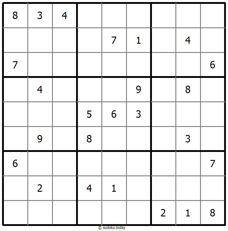 Sudoku clásico Dia 27 de octubre de 2025