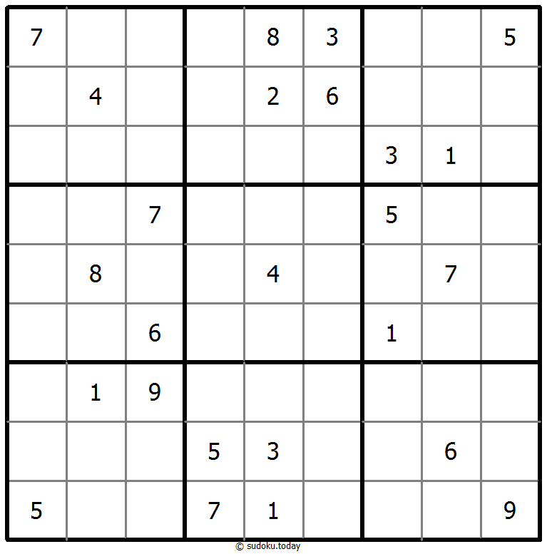 Sudoku clásico Dia 27 de octubre de 2025