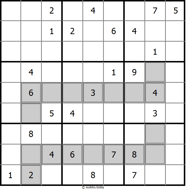 Sudoku de áreas extra Dia 27 de octubre de 2025