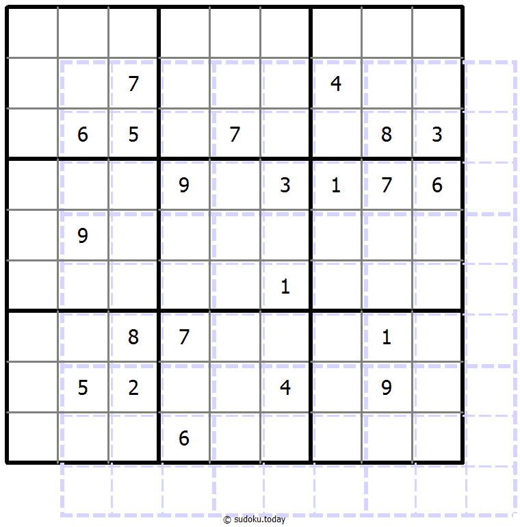 Sudoku de sombras 10x10