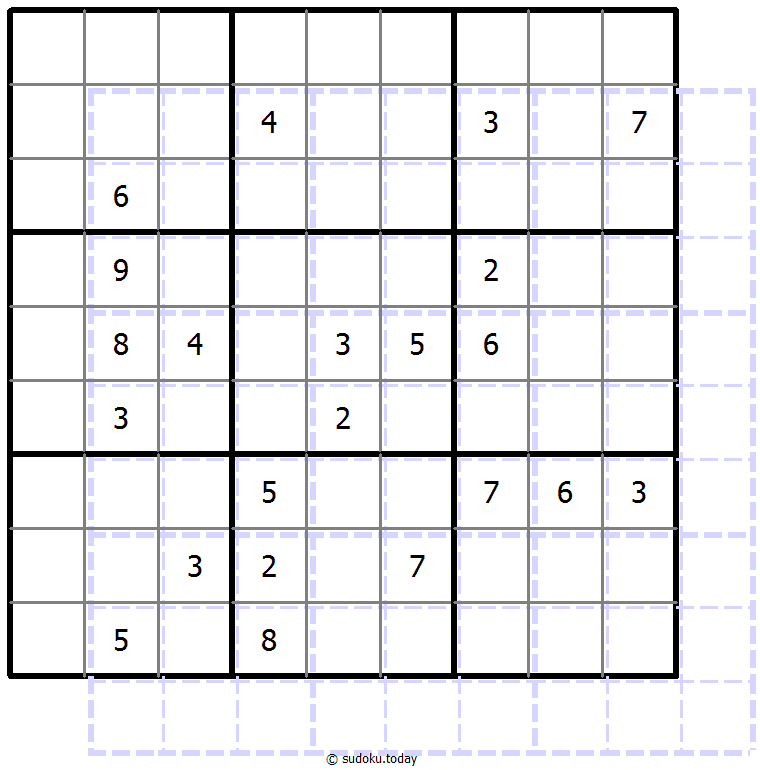 Sudoku de sombras 10x10