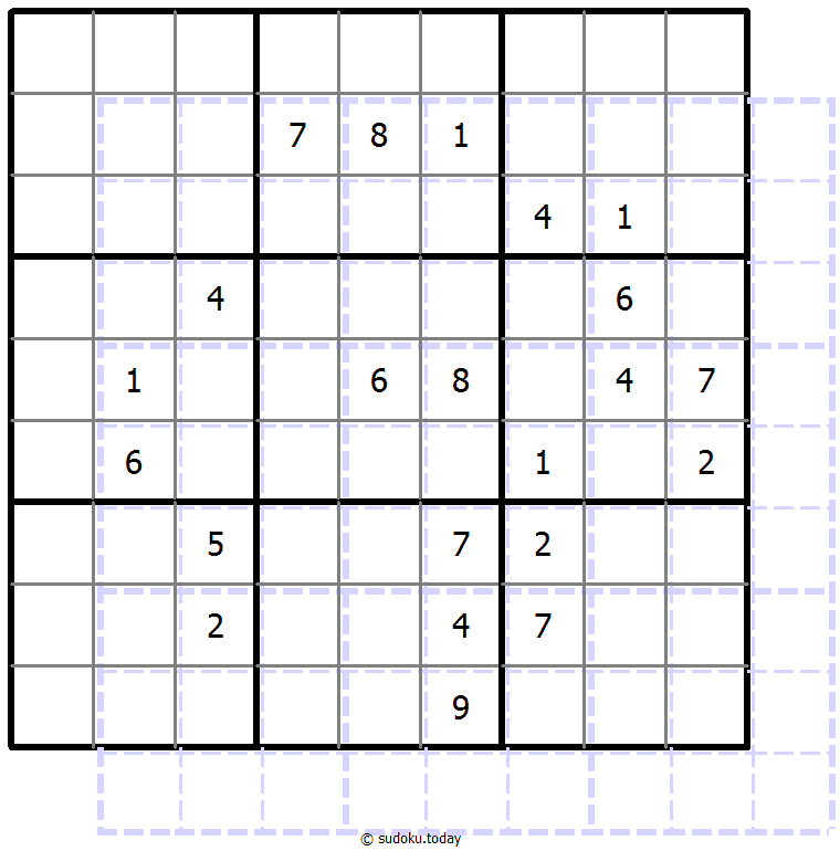Sudoku de sombras 10x10