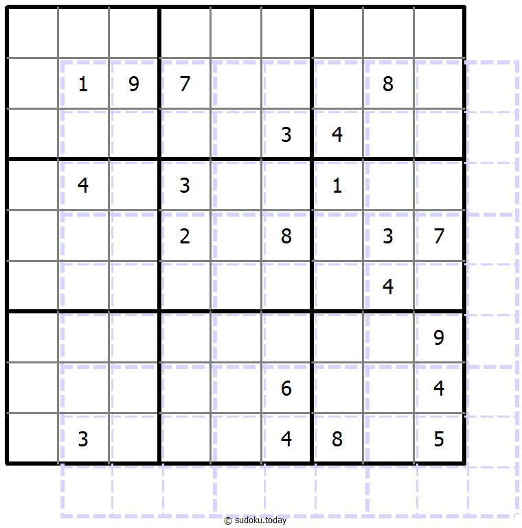 Sudoku de sombras 10x10