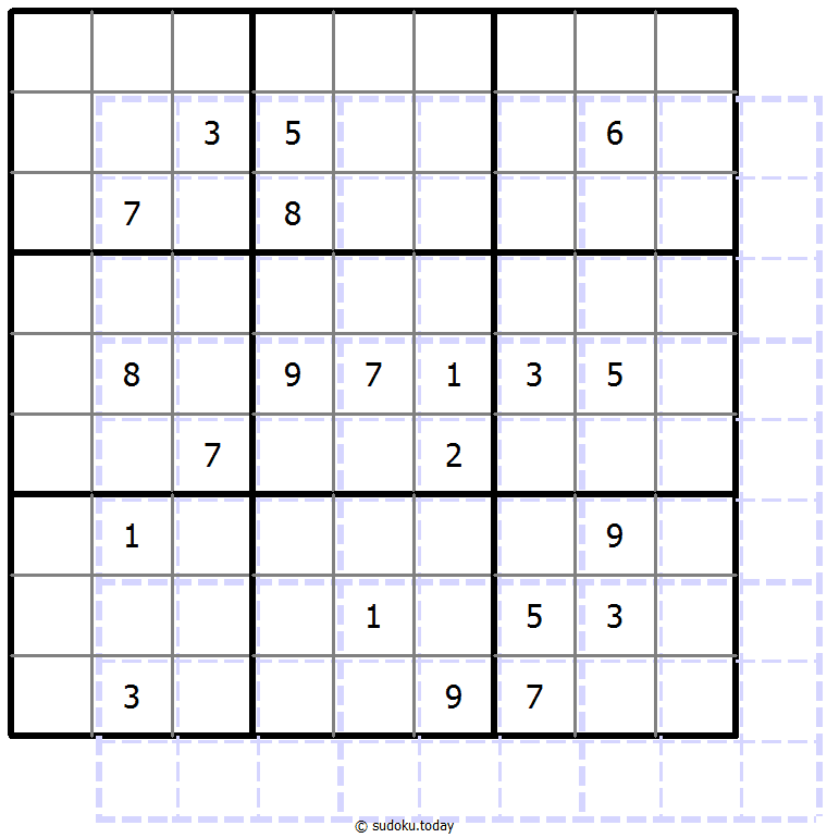 Sudoku de sombras 10x10