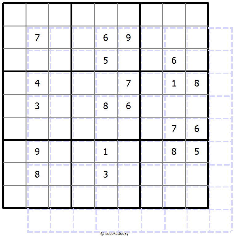 Sudoku de sombras 10x10