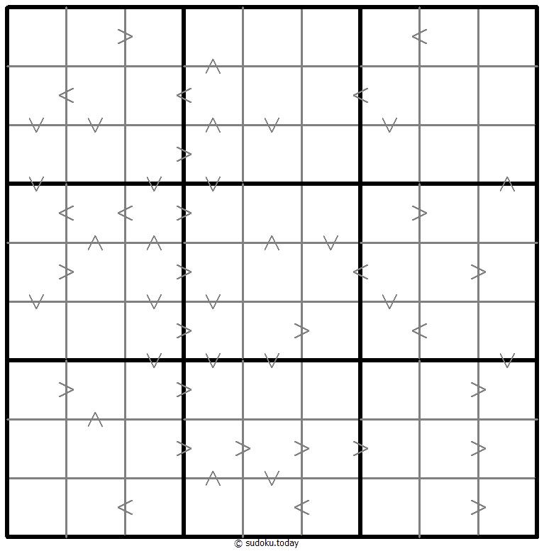 Greater Than Kropki Sudoku Dia 18 de diciembre de 2025