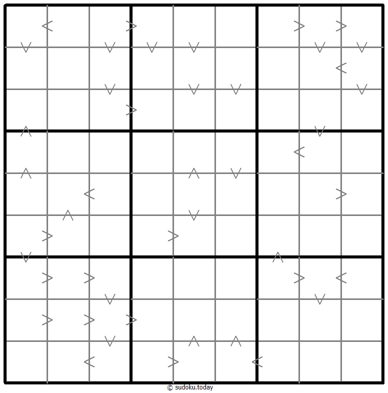 Greater Than Kropki Sudoku Dia 01 de diciembre de 2025