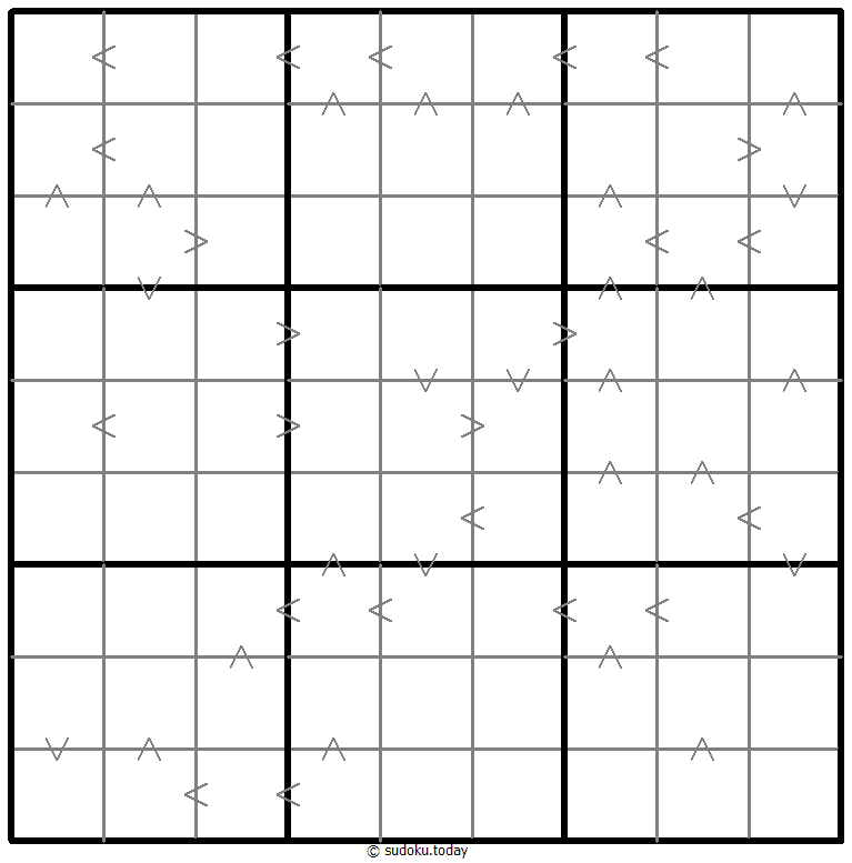 Greater Than Kropki Sudoku Dia 23 de diciembre de 2025