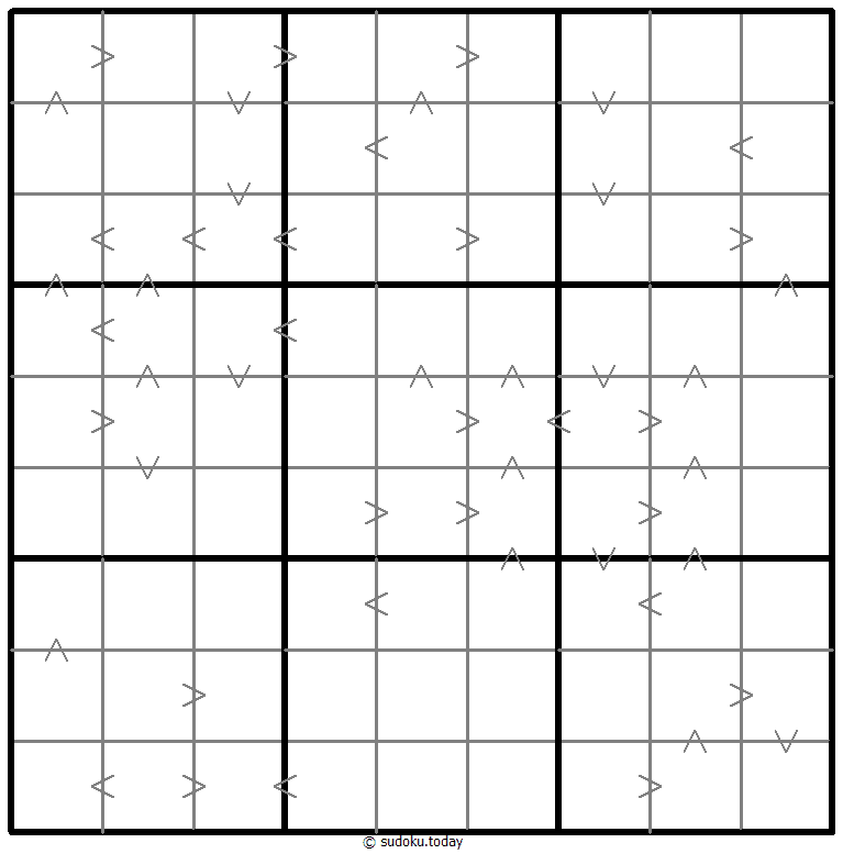 Greater Than Kropki Sudoku Dia 07 de enero de 2026