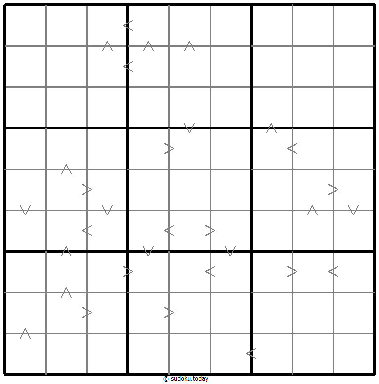 Greater Than Kropki Sudoku Dia 01 de enero de 2026