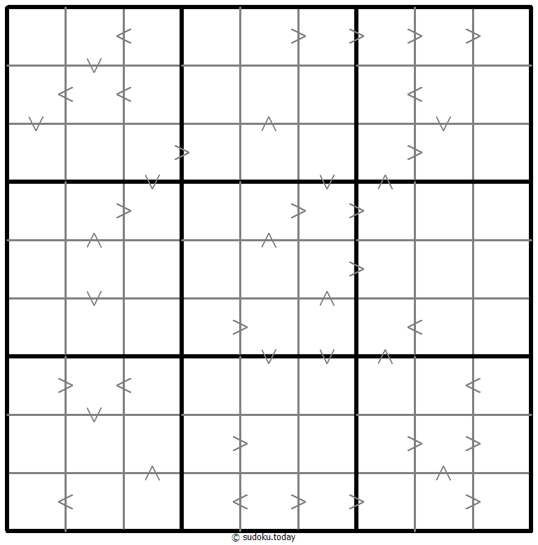 Greater Than Kropki Sudoku Dia 03 de enero de 2026