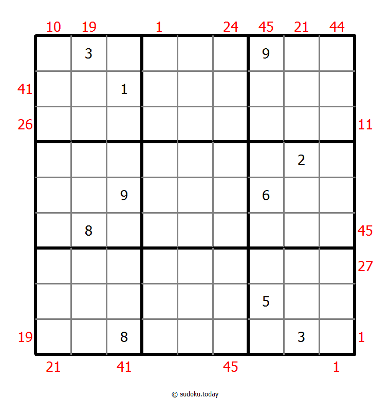 X Sums Sudoku Dia 14 de noviembre de 2025