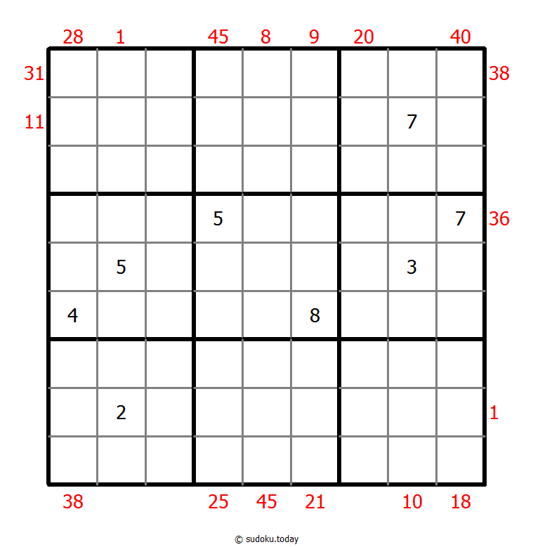 Sudoku suma X