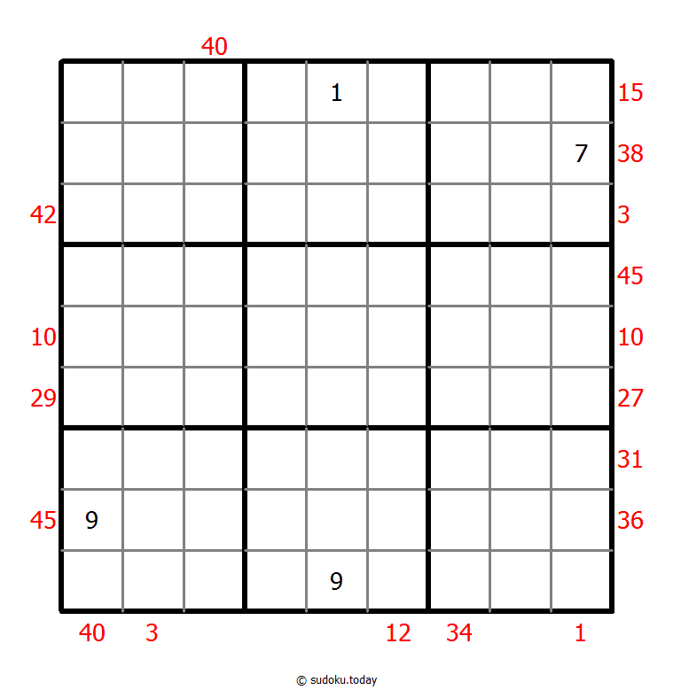 Sudoku suma X