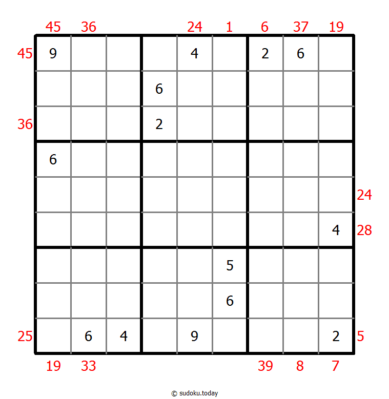 Sudoku suma X