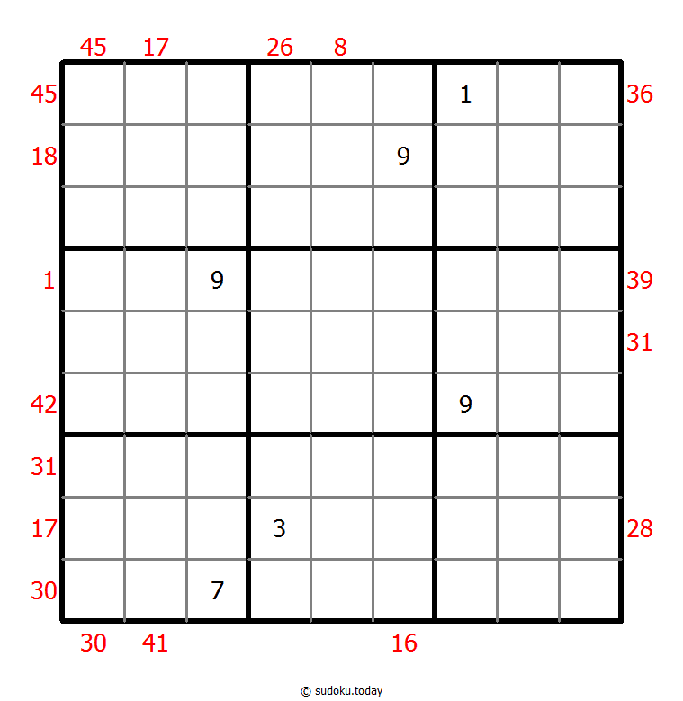 Sudoku suma X