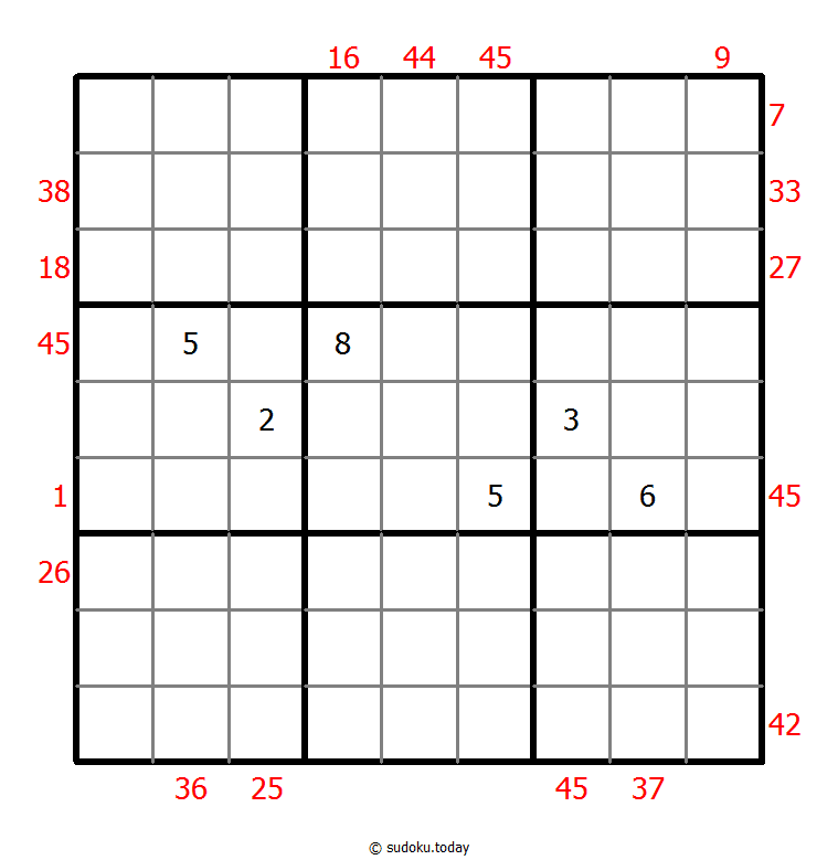 Sudoku suma X