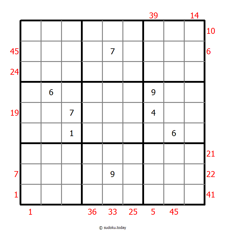 X Sums Sudoku Dia 26 de diciembre de 2025