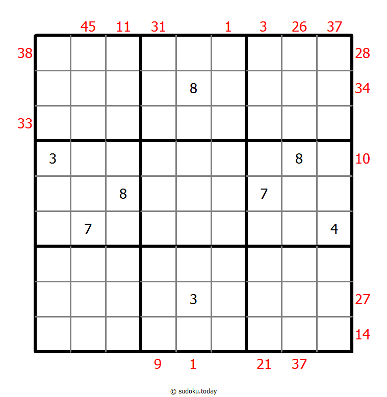 Sudoku suma X
