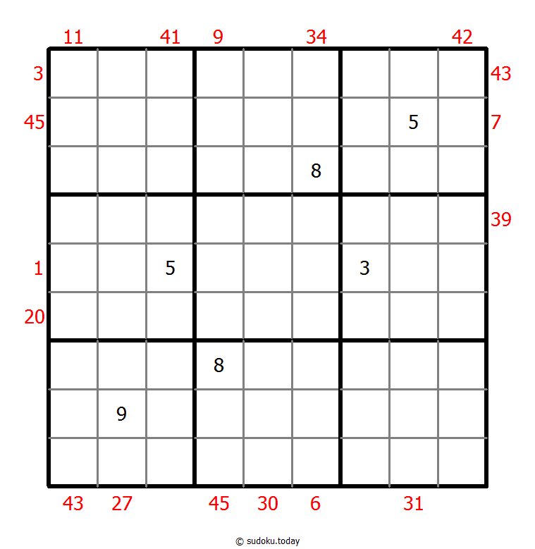 Sudoku suma X