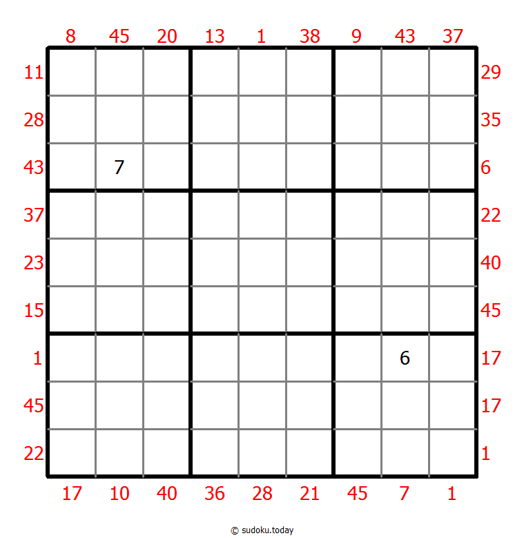 Sudoku suma X
