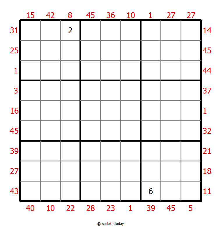 Sudoku suma X
