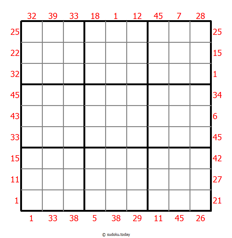 X Sums Sudoku Dia 04 de enero de 2026