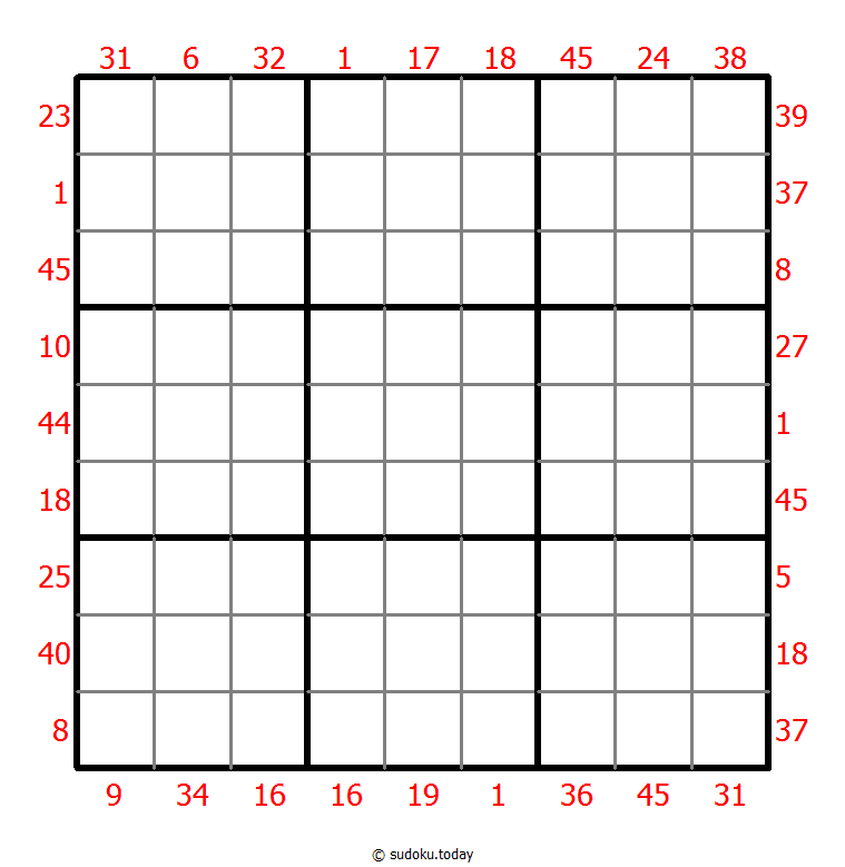 X Sums Sudoku Dia 23 de diciembre de 2025