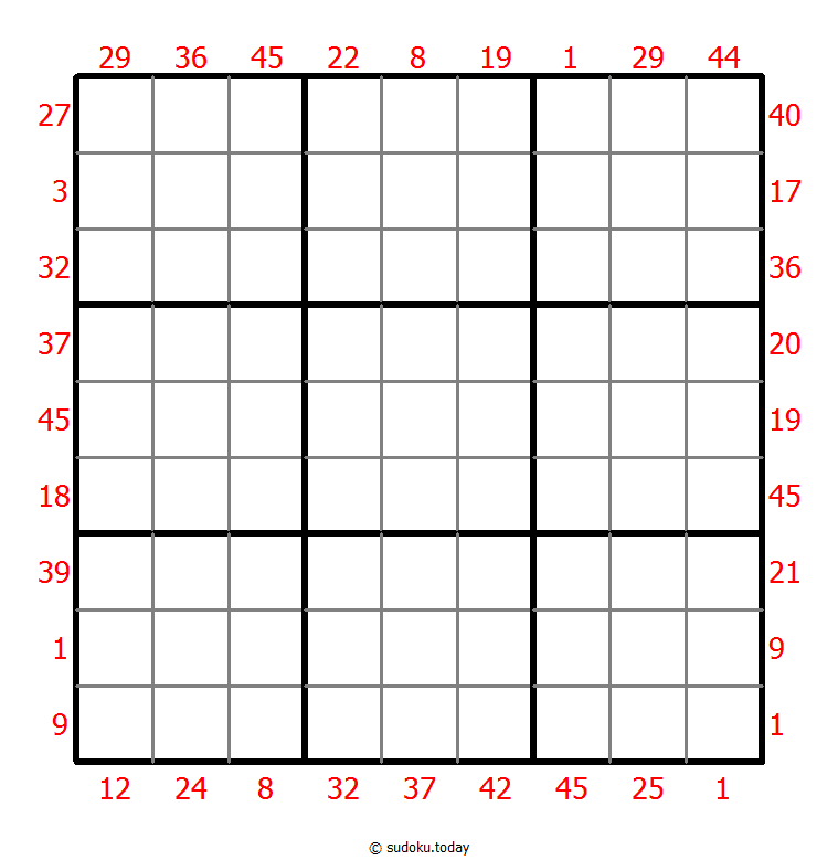 Sudoku suma X