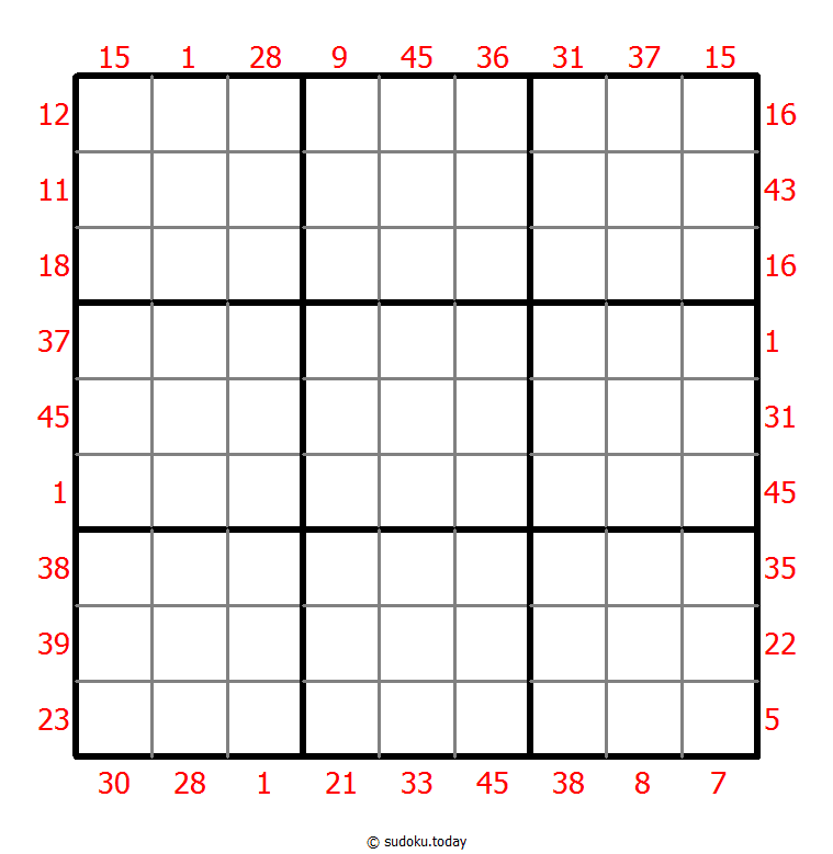 X Sums Sudoku Dia 02 de diciembre de 2025