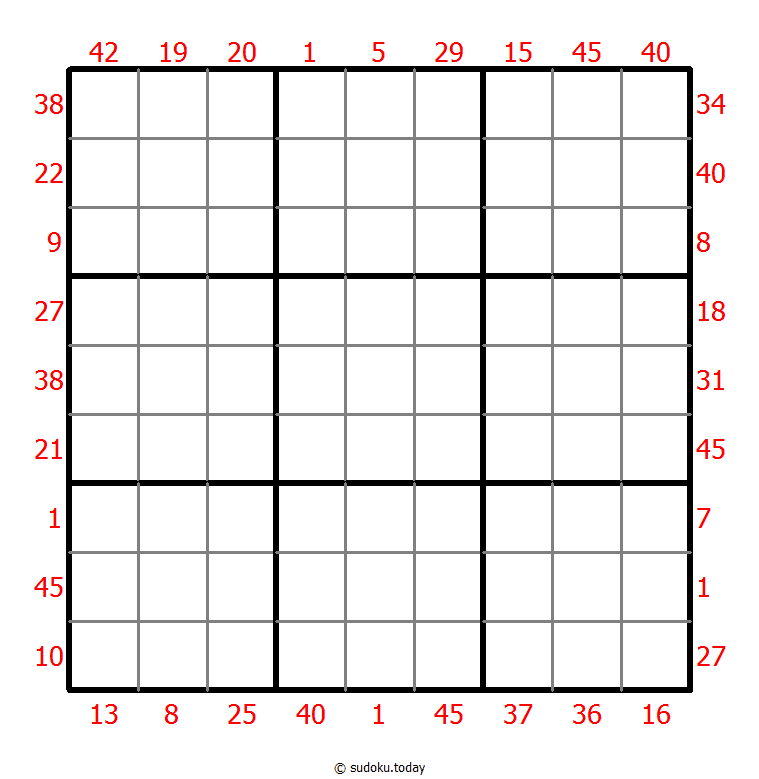 Sudoku suma X