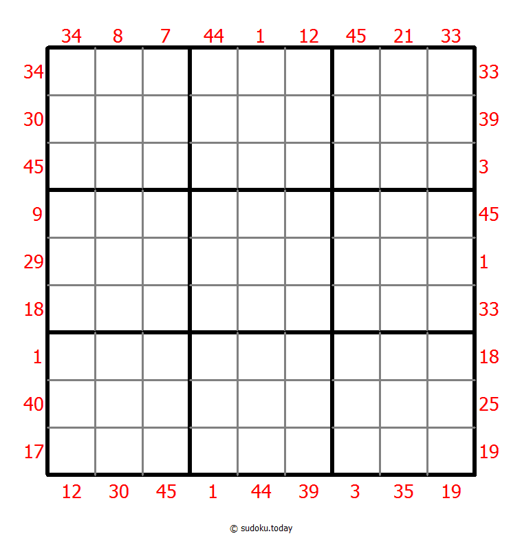 X Sums Sudoku Dia 03 de enero de 2026