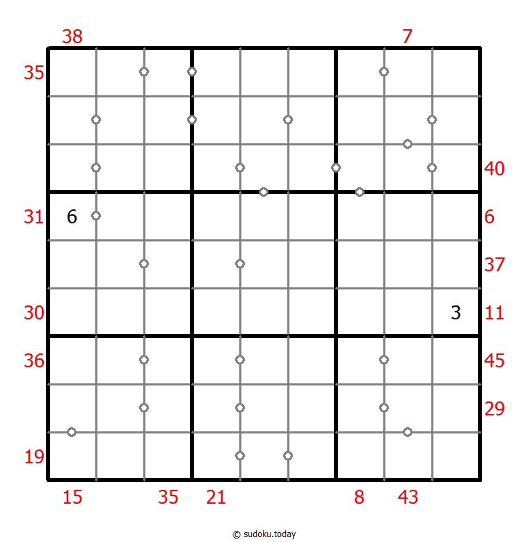 Hybrid Sudoku ( X Sums + Consecutive ) Dia 06 de noviembre de 2025