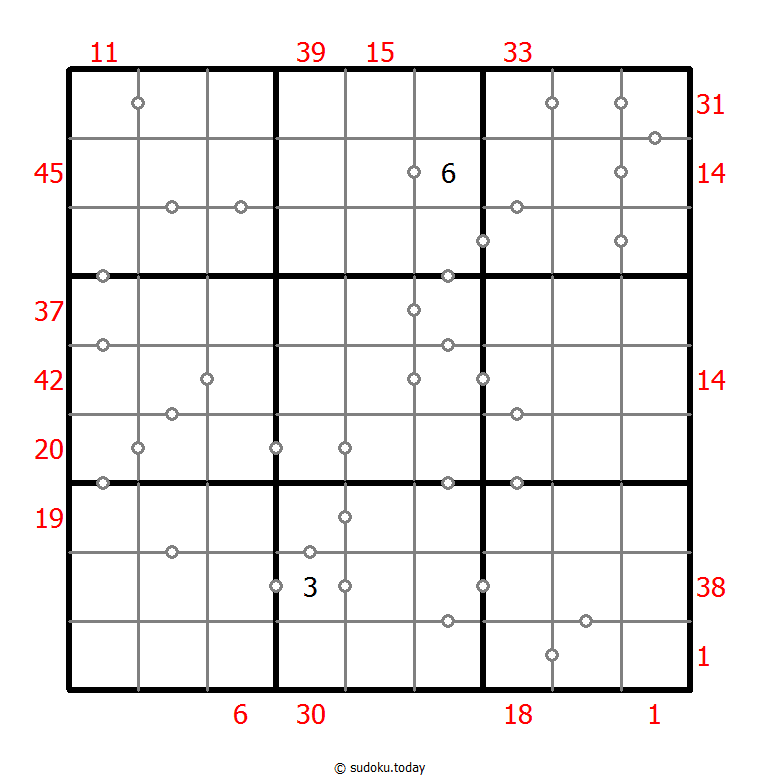 Hybrid Sudoku ( X Sums + Consecutive ) Dia 05 de diciembre de 2025