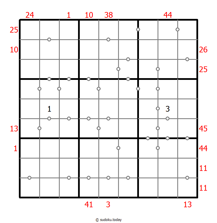 Hybrid Sudoku ( X Sums + Consecutive ) Dia 23 de noviembre de 2025