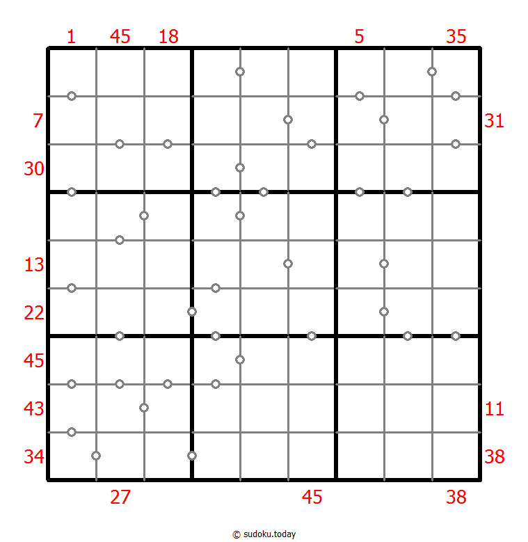 Hybrid Sudoku ( X Sums + Consecutive ) Dia 23 de noviembre de 2025