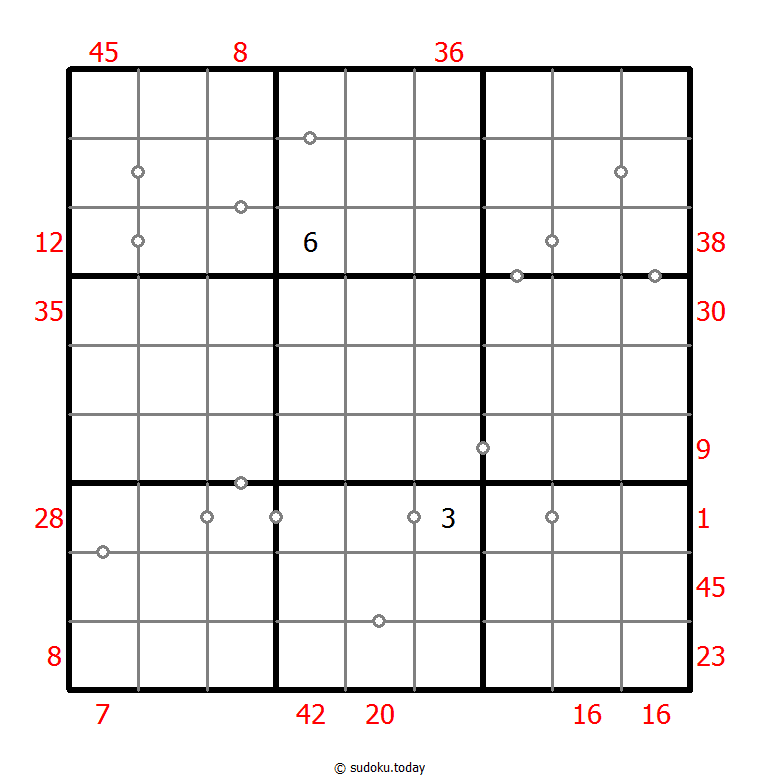 Sudoku combinado (XSum+Continuo no marcado)