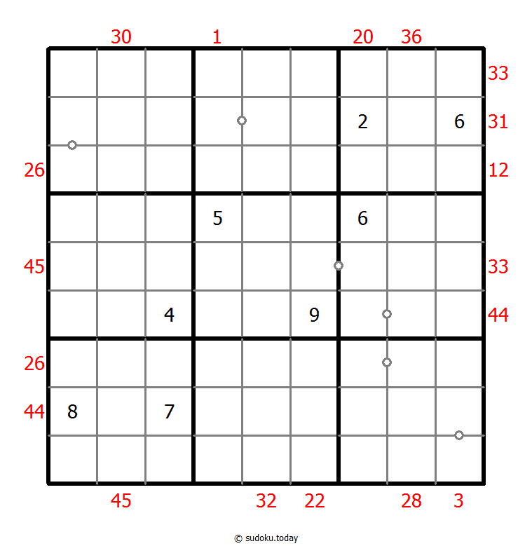 Sudoku combinado (XSum+Continuo no marcado)