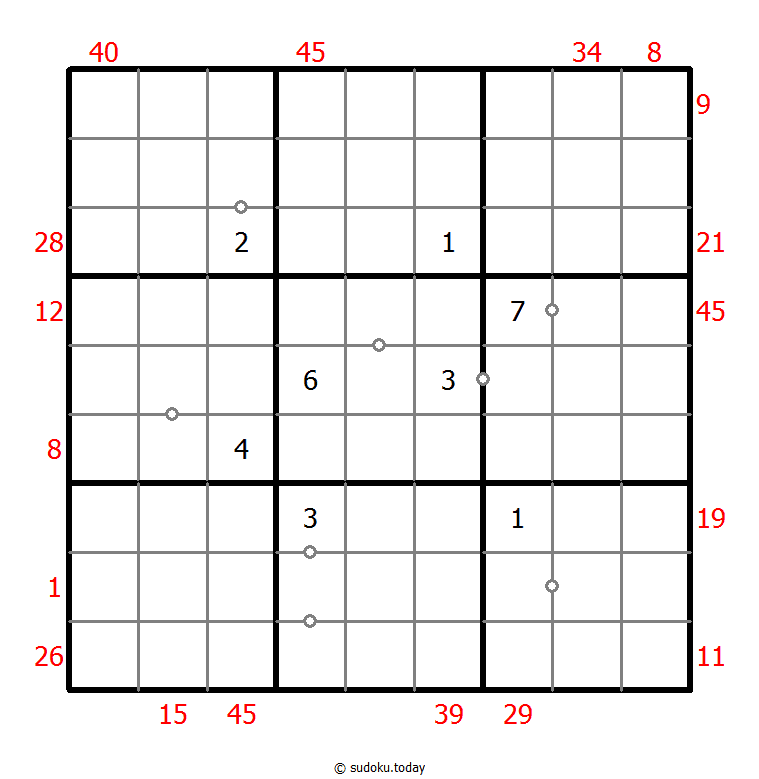 Hybrid Sudoku ( X Sums + Consecutive ) Dia 18 de noviembre de 2025