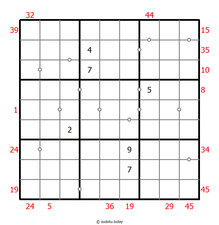 Sudoku combinado (XSum+Continuo no marcado)