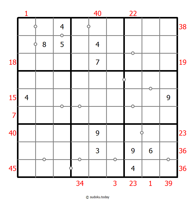 Hybrid Sudoku ( X Sums + Consecutive ) Dia 05 de enero de 2026