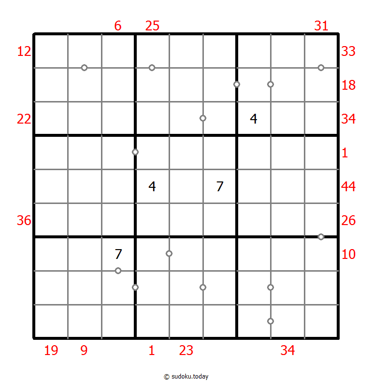 Sudoku combinado (XSum+Continuo no marcado)
