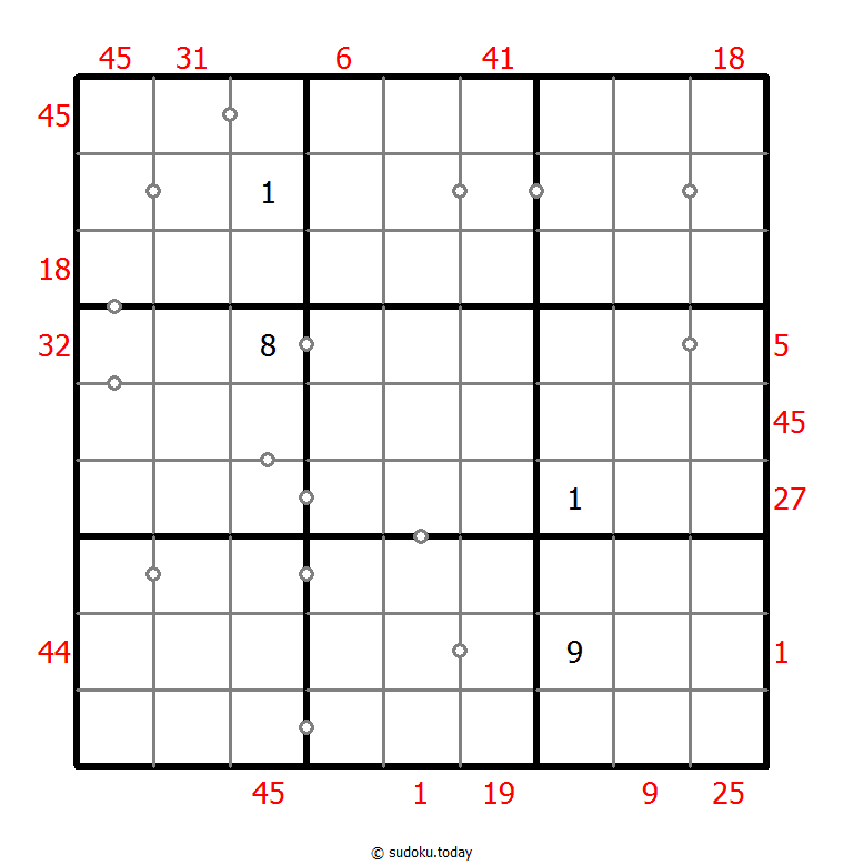 Hybrid Sudoku ( X Sums + Consecutive ) Dia 04 de noviembre de 2025