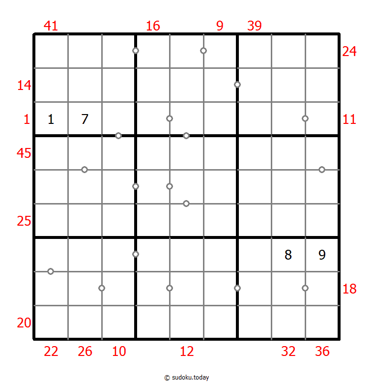 Hybrid Sudoku ( X Sums + Consecutive ) Dia 24 de noviembre de 2025