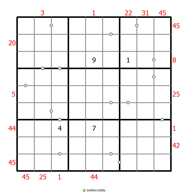 Hybrid Sudoku ( X Sums + Consecutive ) Dia 13 de diciembre de 2025